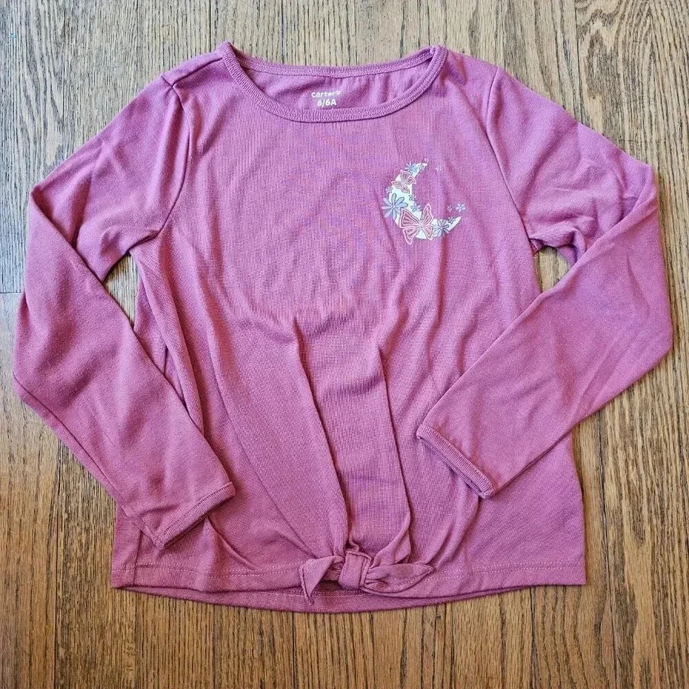 Carter's flower pajamas set fleece girls size 6/6A